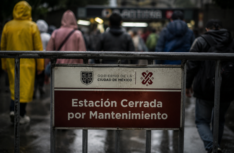 Lluvia y protestas colapsan movilidad en CDMX; Metro reporta alta afluencia
