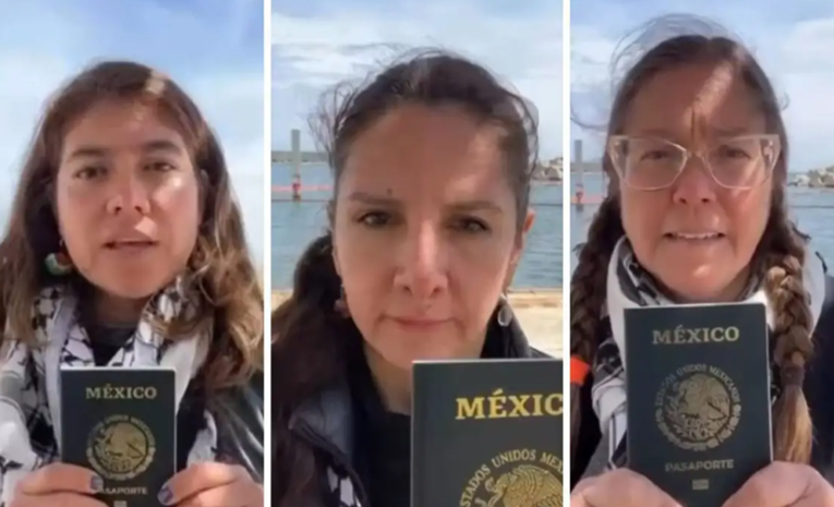 México exige liberar a tres mexicanas detenidas en aguas internacionales por Israel