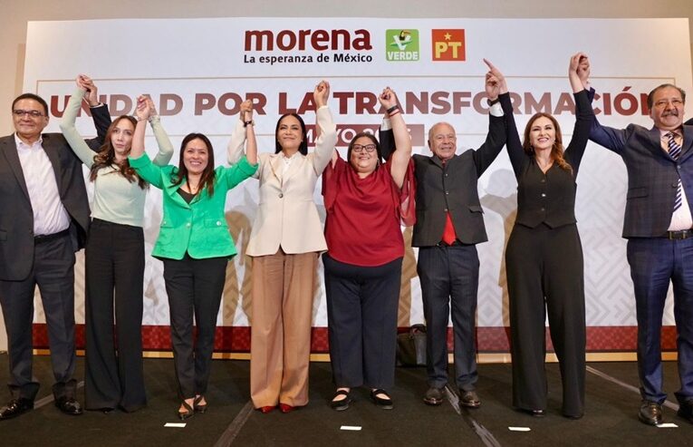 Morena, PT y PVEM oficializan coalición electoral para comicios de 2027