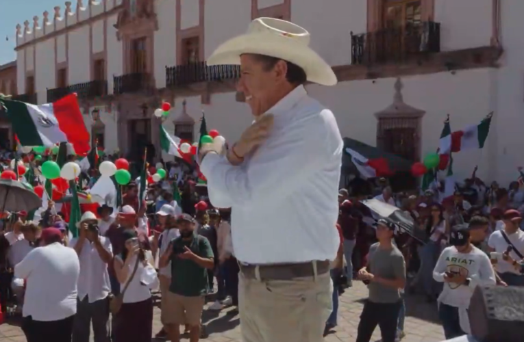 David Monreal llama a la unidad durante concentración por Sheinbaum