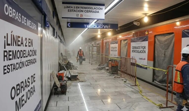 Metro de la CDMX cierra diez estaciones de Línea 2 por remodelación