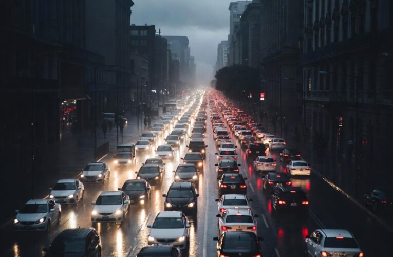 Movilidad CDMX registra retrasos del 35 por ciento por lluvia y marchas